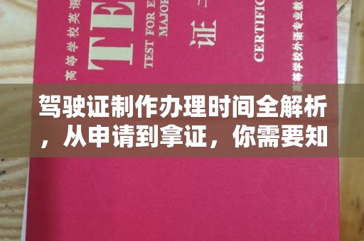 佳县驾驶证制作办理时间全解析，从申请到拿证，你需要知道的一切