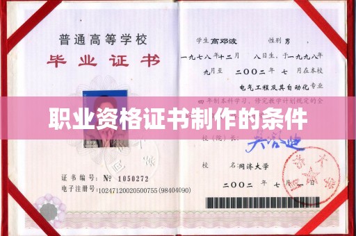 佳县职业资格证书制作的条件